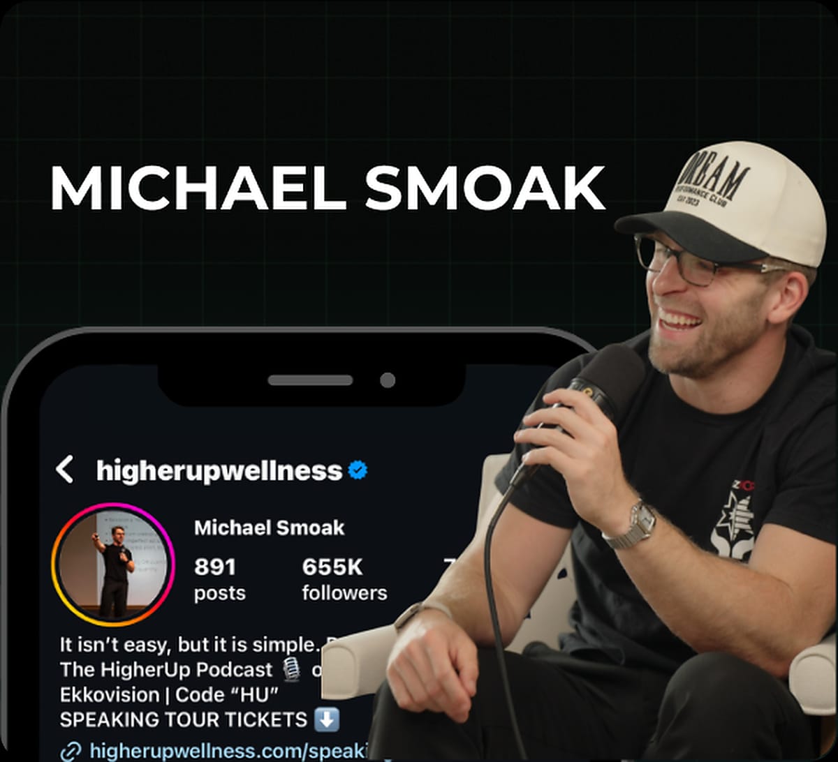 Michael Smoak, Instagram profile card for higherupwellness