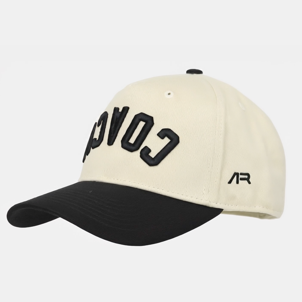 AR Funnel Classic Black coach hat — quarter front